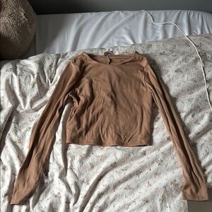 Women's Tan Long Sleeve Top